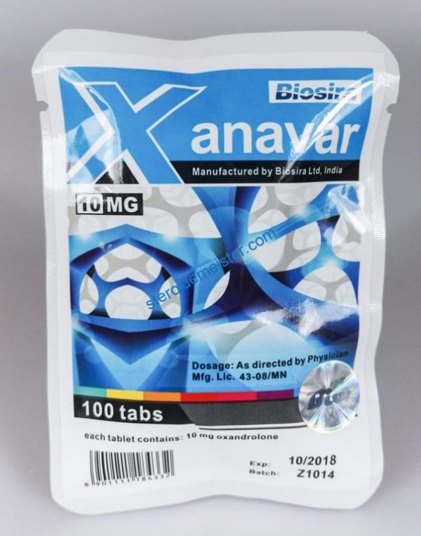 Xanavar Biosira (Anavar, Oxandrolone) 100tabs (10mg / tab) 1