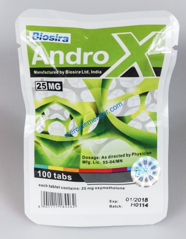 Androx Biosira (Anadrol, Oxymethlone) 100tabs (25mg / tab) 1