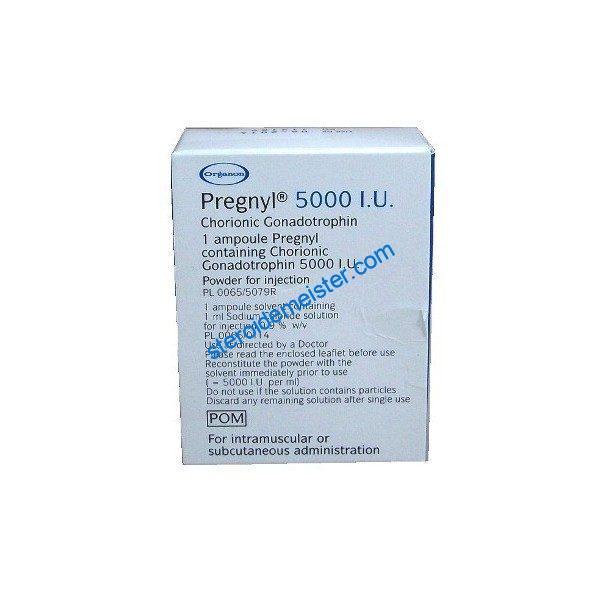 Pregnyl HCG 5000 IU human chorionic gonadotropin 1