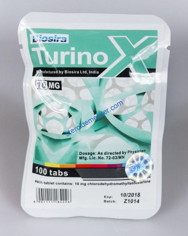 Turinox Biosira (Turanabol, Chlormethyltestosterone) 100tabs (10mg / tab) 1