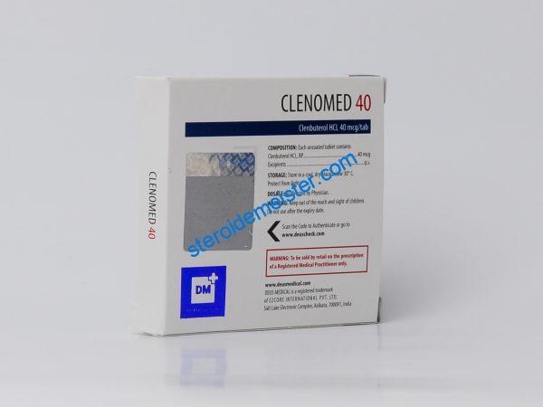 CLENOMED 40 (CLENBUTEROL) DEUS MEDICAL 40mcg/Tab 50 Tab 2