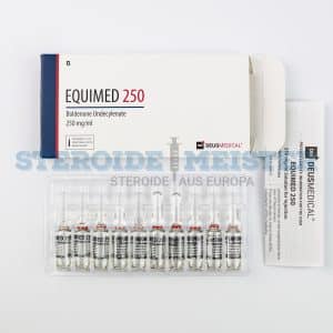 Equimed 250 (Boldenonundecylenat) von Deus Medical, 10 Ampullen mit 250mg/ml, für Muskelaufbau und Leistungssteigerung