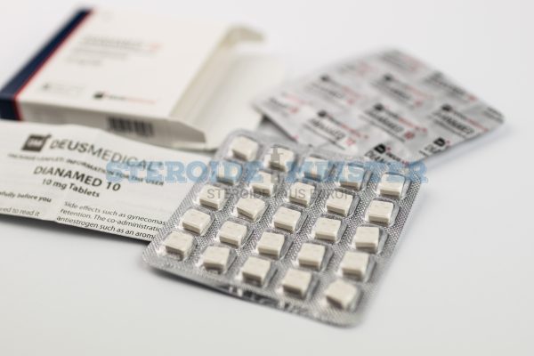 Dianamed 10 (Methandienon) von Deus Medical, 10 mg/Tablette, 50 Tabletten pro Packung, zur Förderung des Muskelwachstums und der Leistungssteigerung