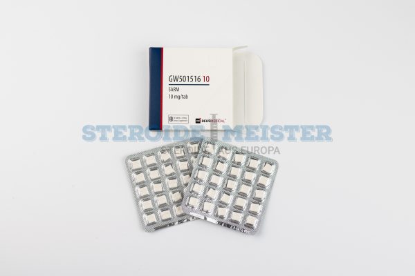 GW501516 10 (Cardarine) von Deus Medical, 10 mg/Tablette, 50 Tabletten pro Packung, zur Verbesserung der Ausdauer und Fettverbrennung