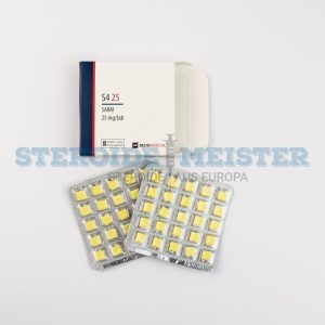 S4 25 (Andarine) von Deus Medical, 25 mg/Tablette, 50 Tabletten pro Packung, zur Unterstützung beim Muskelaufbau und Fettabbau