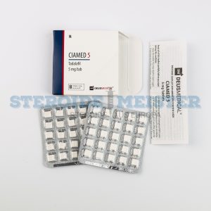 CIAMED 5 (Tadalafil) von Deus Medical, 5 mg/Tablette, 50 Tabletten pro Packung, zur Behandlung von erektiler Dysfunktion und zur Verbesserung der sexuellen Leistung