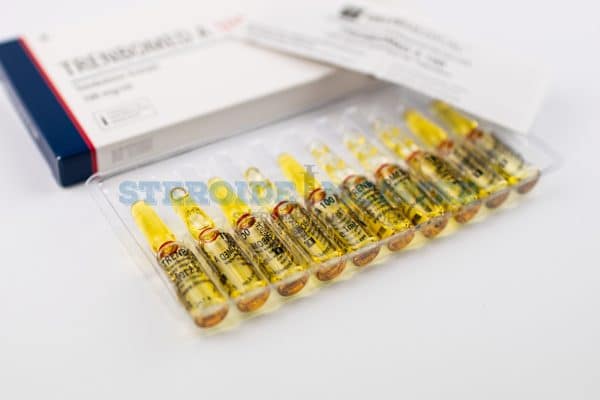 Trenbomed A 100 (Trenbolonacetat) von Deus Medical, 100mg/ml in einer Packung mit 10 Ampullen, geeignet für den gezielten Muskelaufbau und die Verbesserung der körperlichen Leistung