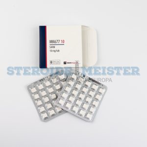 MK677 10 (Ibutamoren) Deus Medical, 10 mg/Tablette, 50 Tabletten zur Unterstützung des Muskelwachstums und zur Verbesserung der Schlafqualität