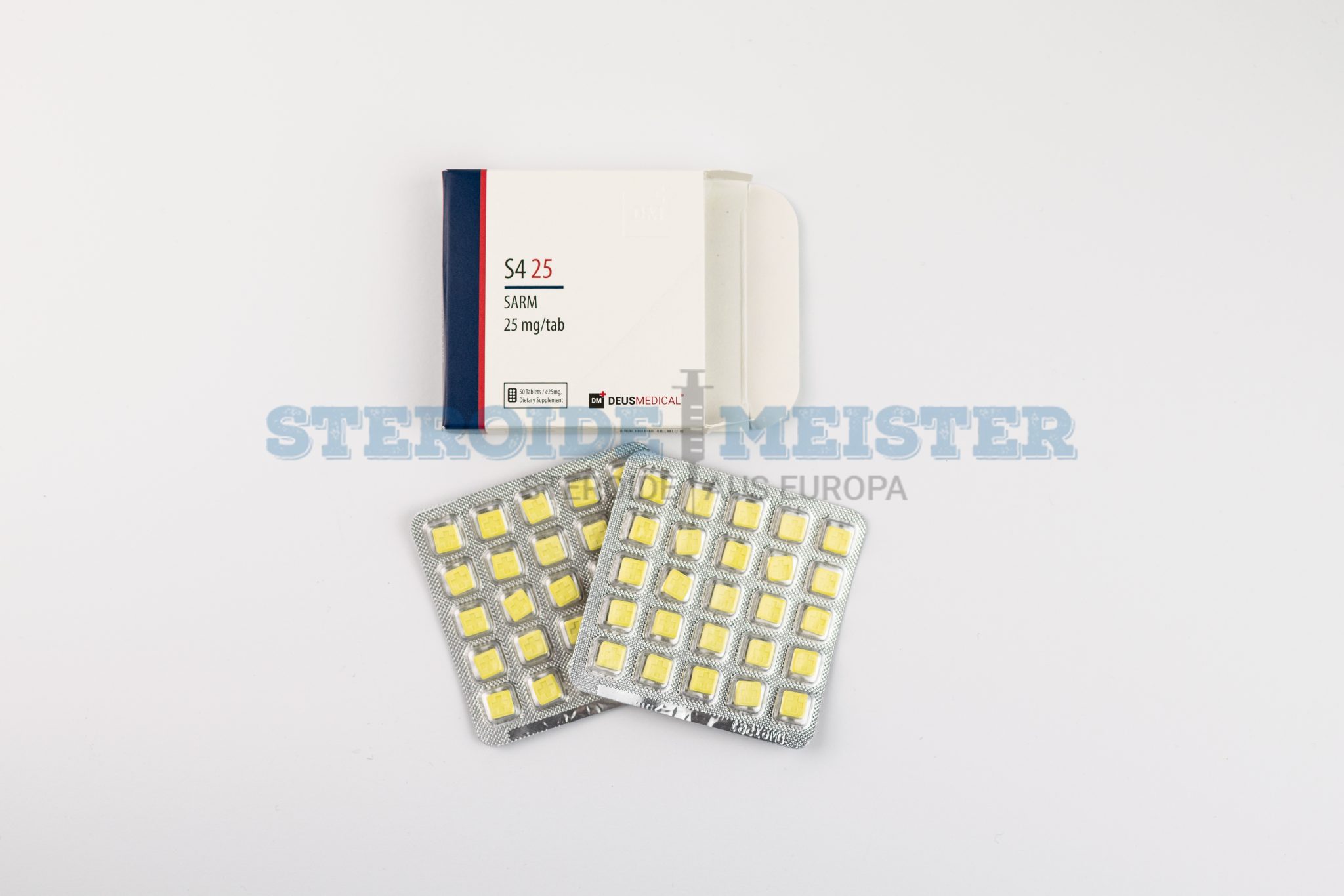 S4 25 (Andarine) Deus Medical 25mg/Tab 50 Tab 1 S4 25 (Andarine) von Deus Medical, 25 mg/Tablette, 50 Tabletten pro Packung, zur Unterstützung beim Muskelaufbau und Fettabbau
