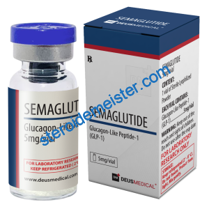 SEMAGLUTIDE by Deus Medical, 5mg per vial, Glucagon-Like Peptide-1 (GLP-1), injectable peptide for type 2 diabetes treatment and weight management
