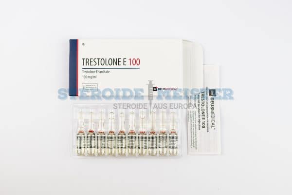 Trestolone E 100 (Trestolone Enanthate) von Deus Medical, 100mg/ml, zur Förderung von Muskelwachstum und Kraftsteigerung