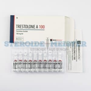 TRESTOLONE A 100 (Trestolone Acetate) von Deus Medical, 100 mg/ml, in einer 10 ml Flasche, geeignet für Anabolika-Zyklen zur Steigerung der Muskelmasse