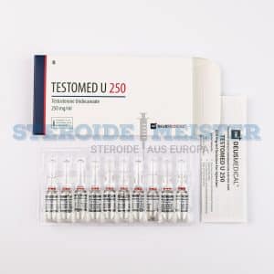 Testomed U 250 (Testosterone Undecanoate) von Deus Medical, 250mg/ml, zur langfristigen Testosterontherapie und Muskelaufbau