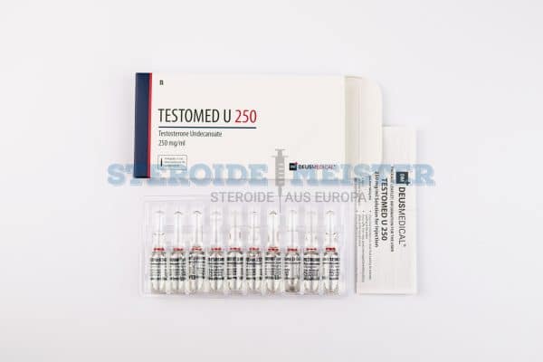 Testomed U 250 (Testosterone Undecanoate) von Deus Medical, 250mg/ml, zur langfristigen Testosterontherapie und Muskelaufbau