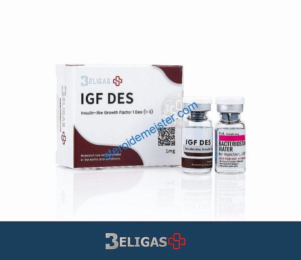 IGF-1 DES 1mg – Kurz wirkender Wachstumsfaktor von Beligas Pharma zur lokalen Muskelentwicklung.