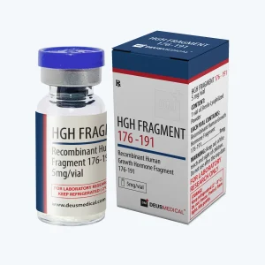 HGH FRAGMENT 176-191 HORMONE Deus Medical – Fläschchen mit Verpackung