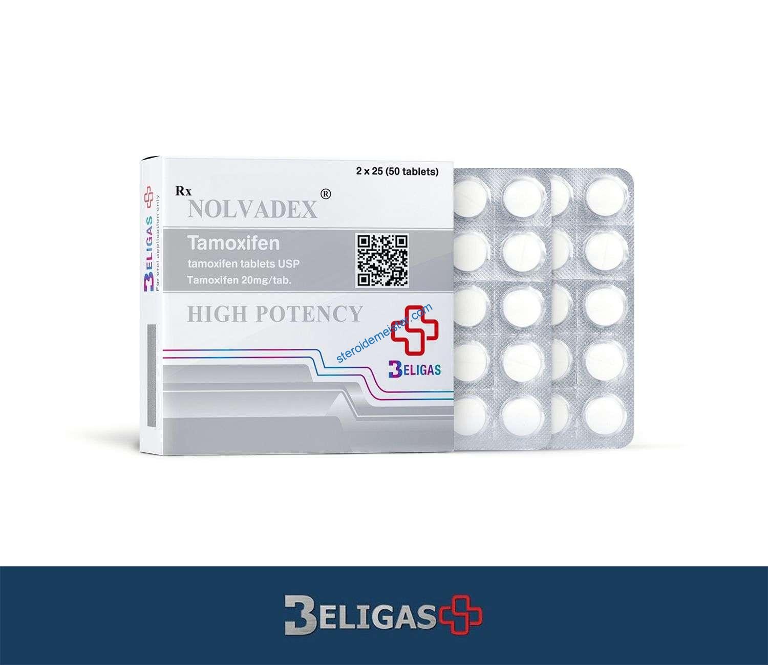 Nolvadex (Tamoxifen) Beligas 50 tabs (20mg/tab) 1 Nolvadex (Tamoxifen) Beligas 50 tabs (20mg/tab)