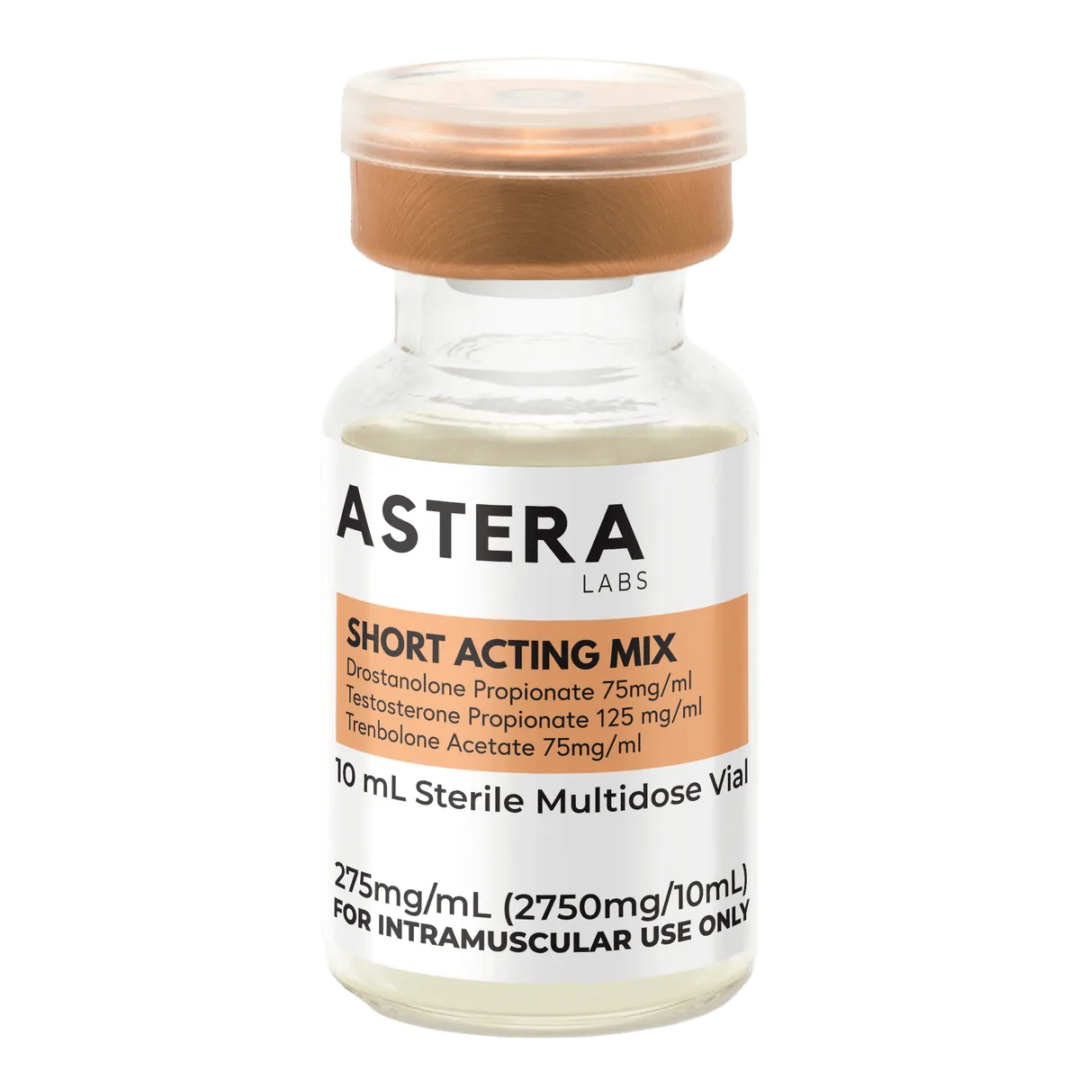 Short Acting Mix Astera Labs Fläschchen 10 ml – Drostanolonpropionat 75 mg, Testosteronpropionat 125 mg, Trenbolonacetat 75 mg pro ml