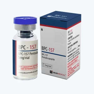 BPC-157 Peptide Deus Medical – Fläschchen mit Verpackung