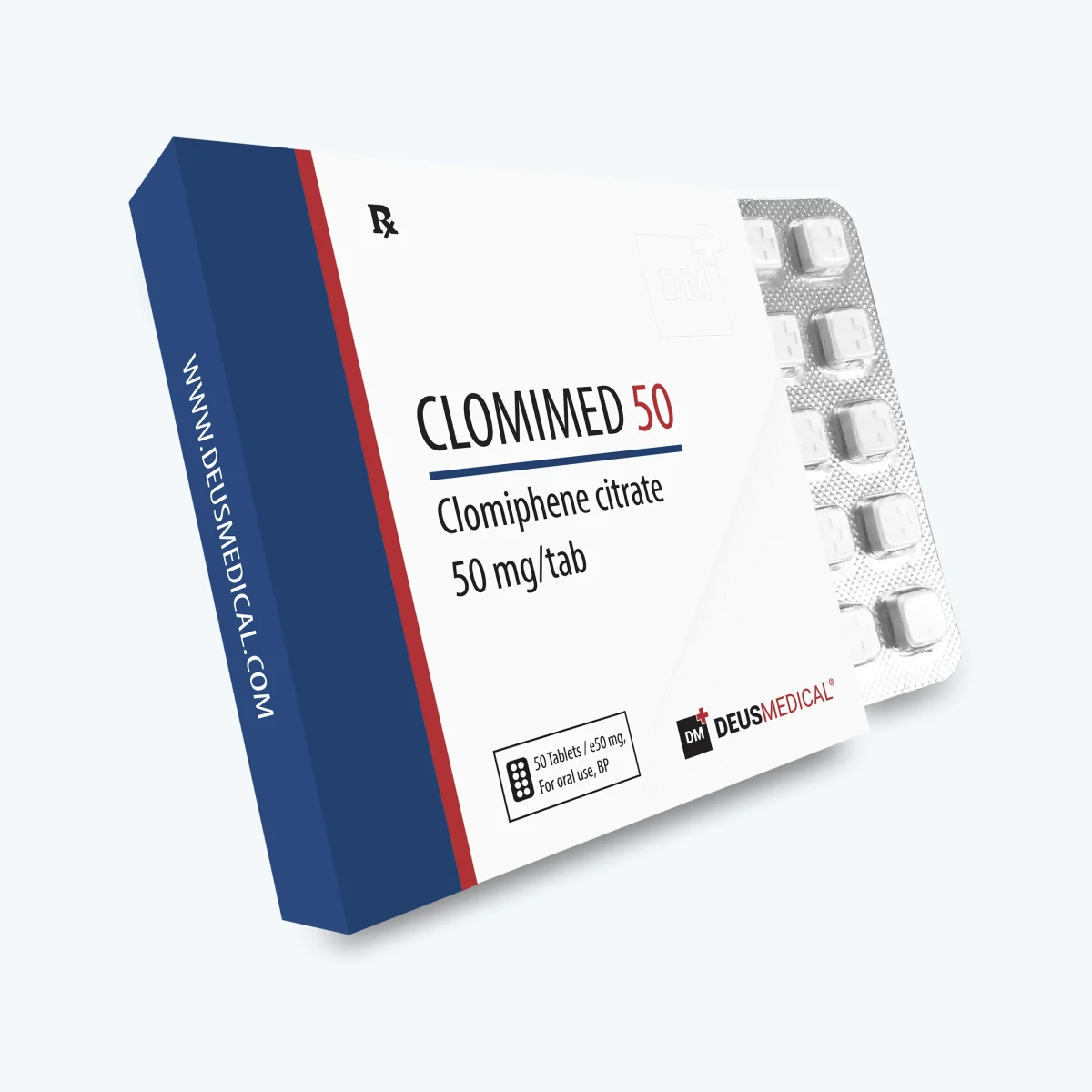 CLOMIMED 50 (CLOMIPHENCITRAT) DEUS MEDICAL 50mg/Tab 50 Tab – Packung mit Blister