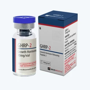 GHRP-2 PEPTIDE Deus Medical – Fläschchen mit Verpackung