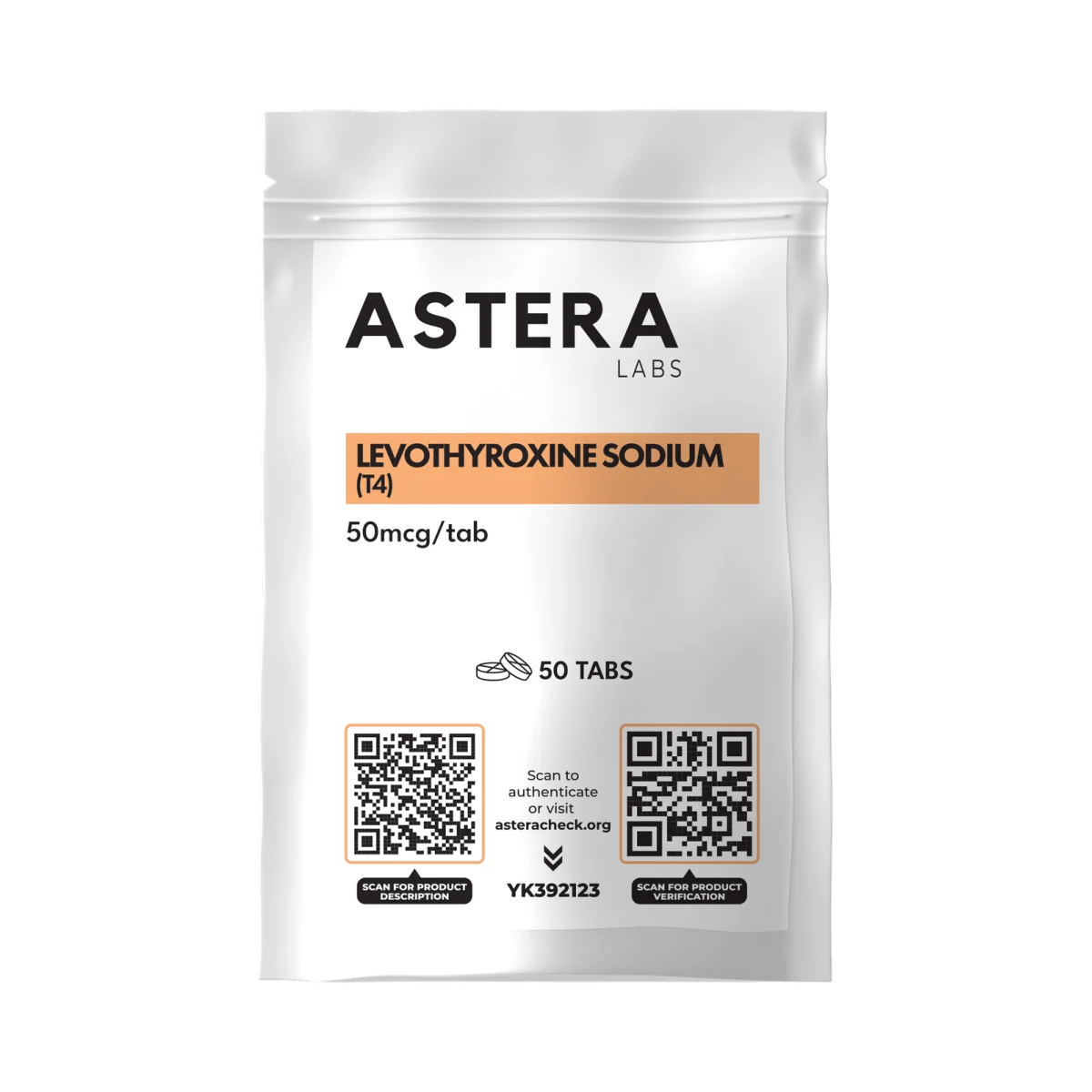 Levothyroxin Sodium (T4) Astera Labs 50 Tabletten [50mcg/tab] – Beutel