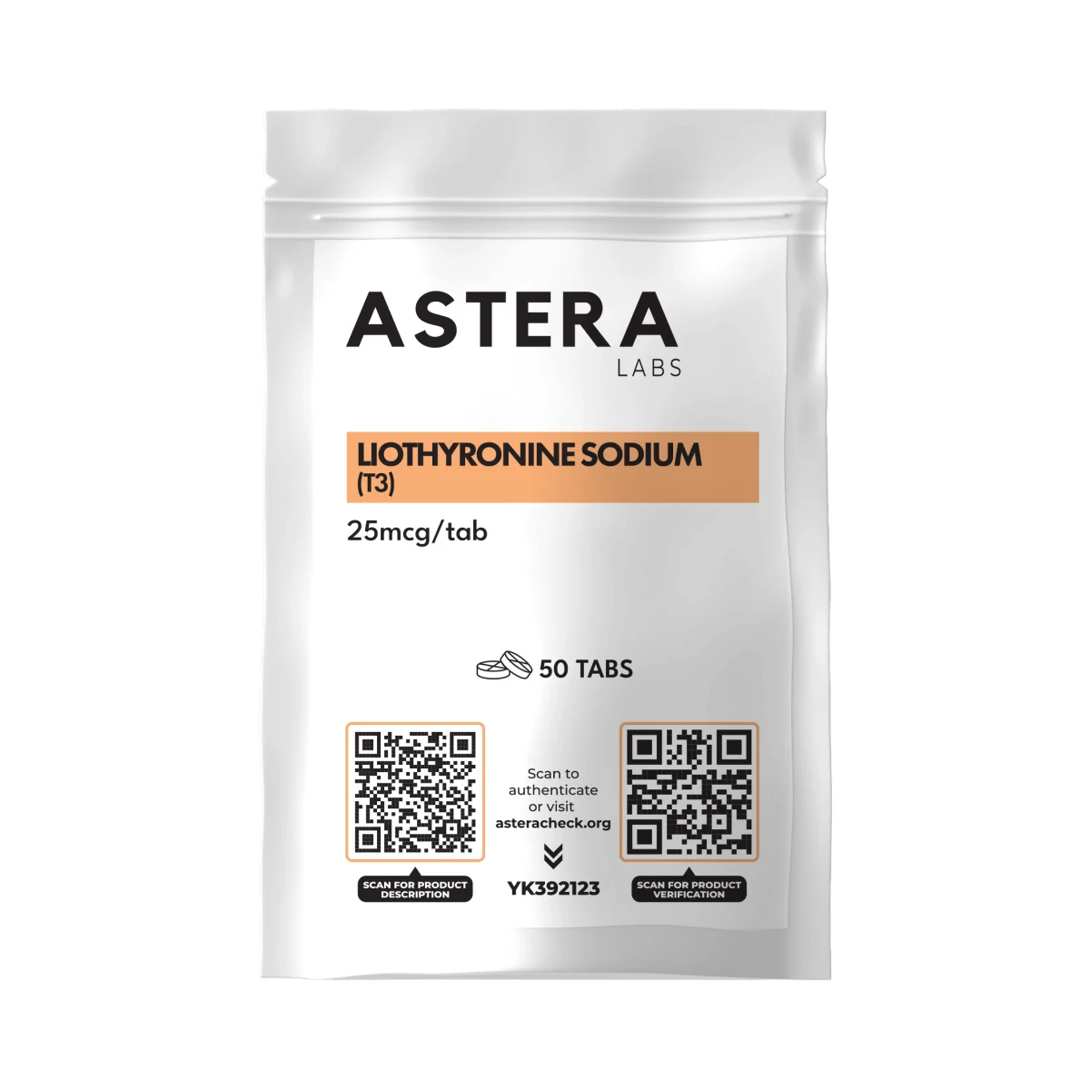 Liothyronin Sodium (T3) Astera Labs 50 Tabletten [25mcg/tab] – Beutel
