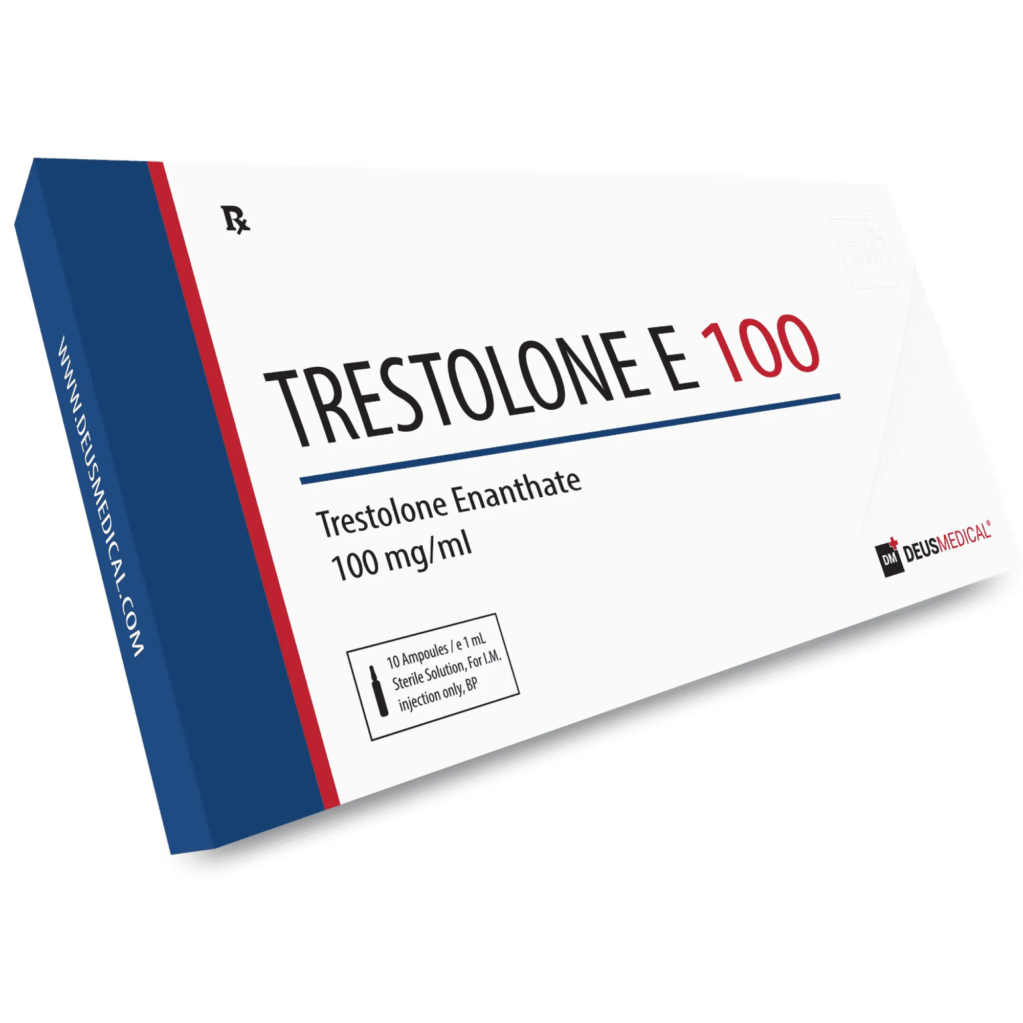 TRESTOLONE E 100 (Trestolone Enanthate) Deus Medical 1 Trestolone E 100 Trestolon Enantat Deus Medical 100 mg/ml – Schachtel mit 10 Ampullen