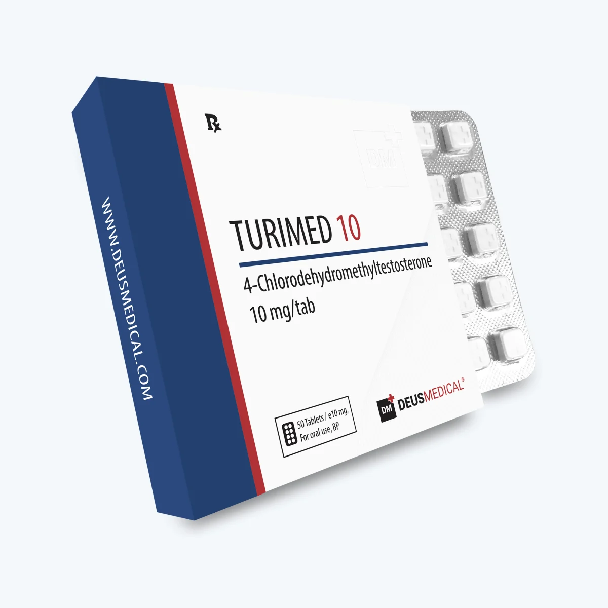 Turimed 10 (Turinabol) Deus Medical – Packung mit Blister