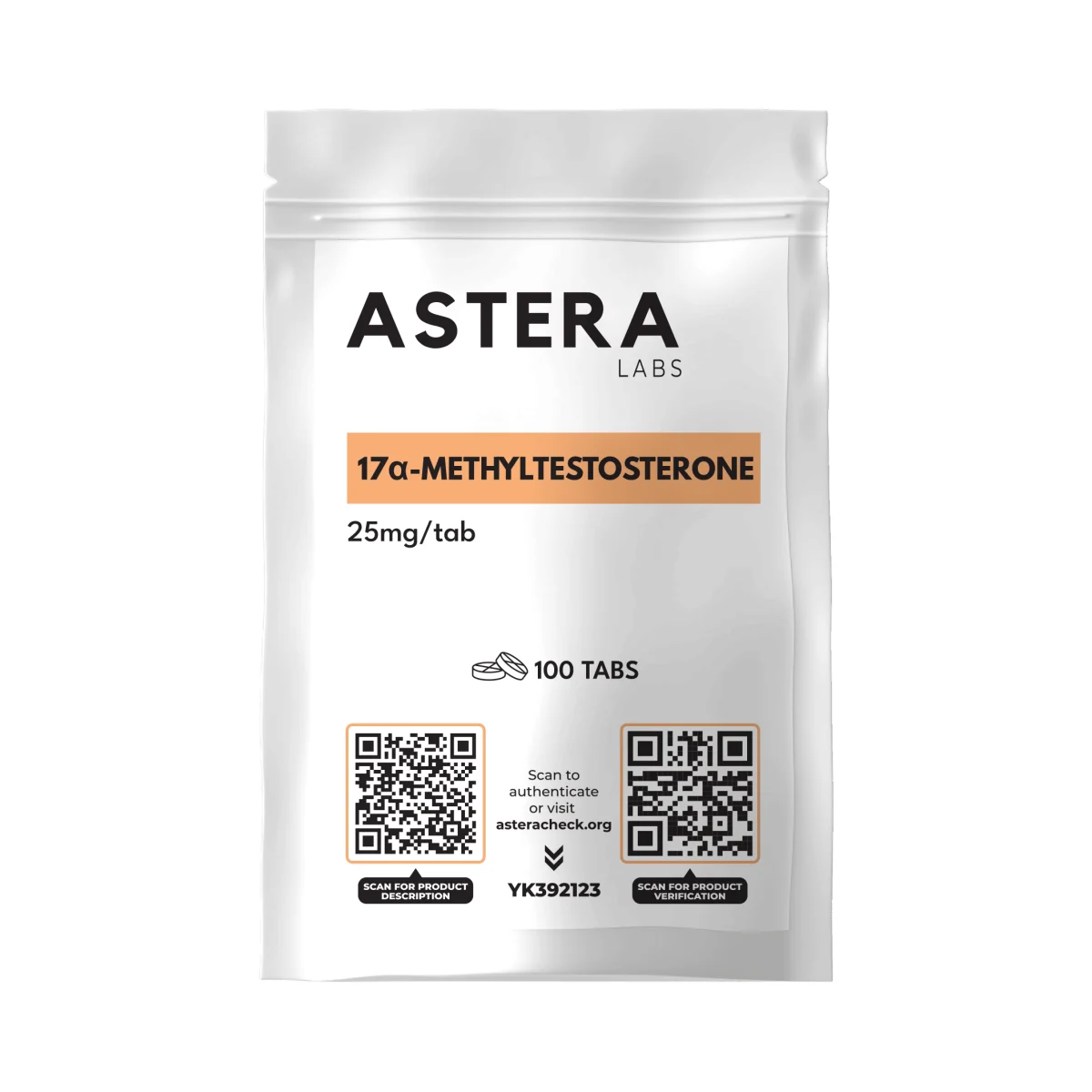 17α-Methyltestosteron Astera Labs 100 Tabletten [25mg/tab] – Beutel