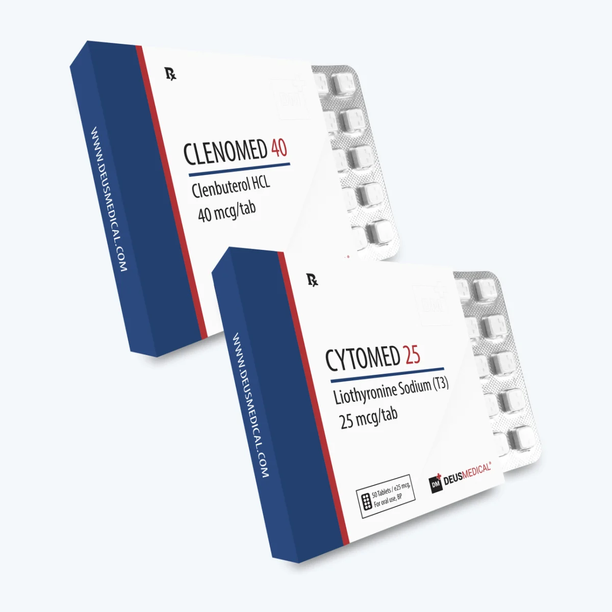 CLENBUTEROL / T3 – 10 WOCHEN (GEWICHTSVERLUST ZYKLUS FÜR FRAUEN LEVEL 2) DEUS MEDICAL – enthaltene Produkte: Clenomed 40, Cytomed 25
