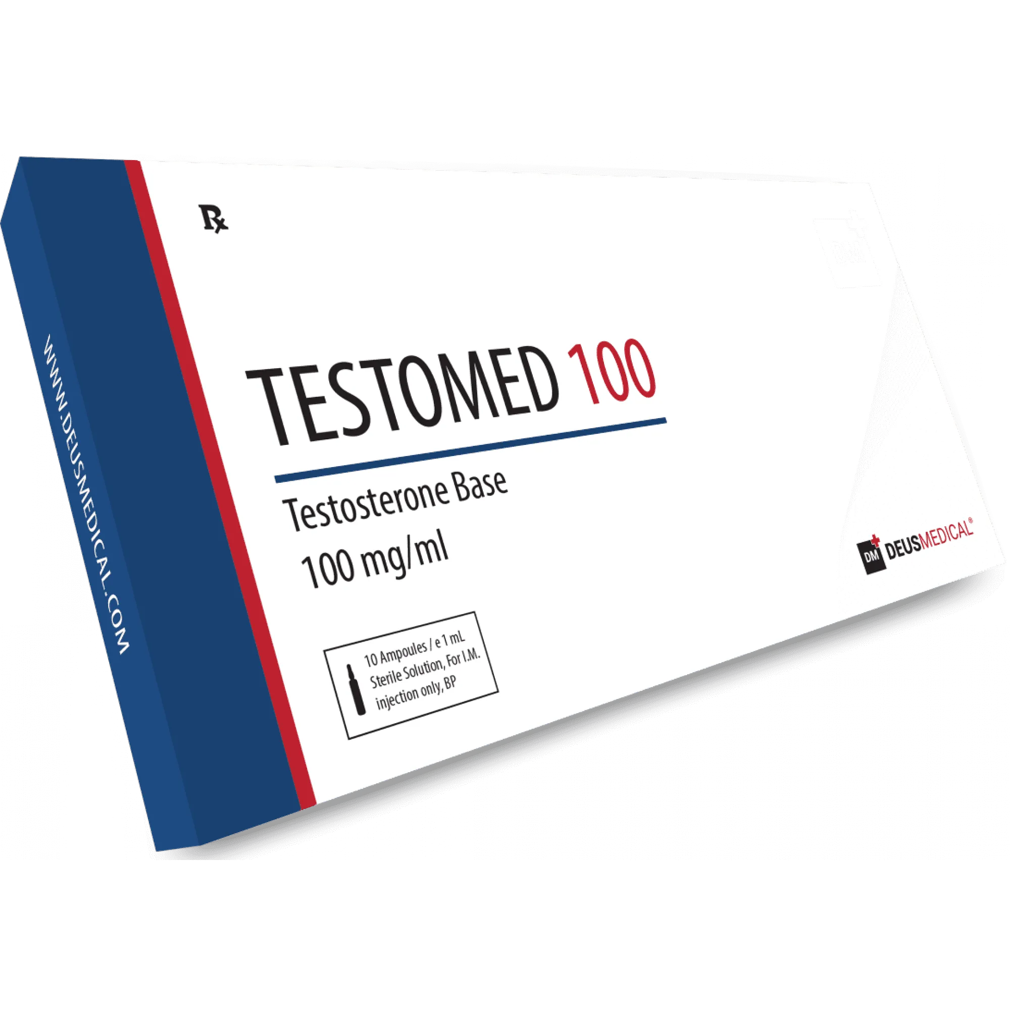 Testomed 100 Testosteron Deus Medical 100 mg/ml Ampulle – injizierbares Testosteronpräparat