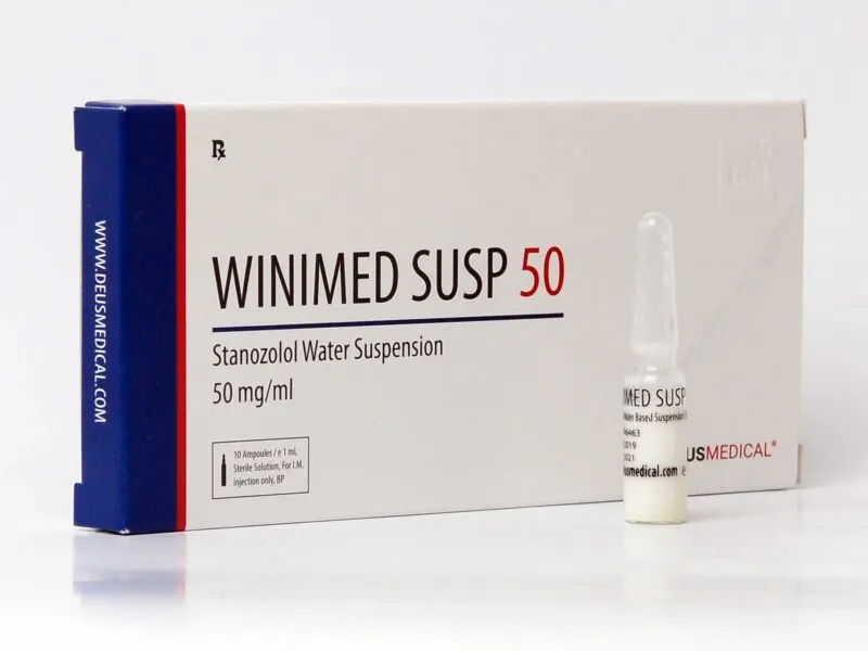 Winimed Suspension 50 Stanozolol Deus Medical 50 mg/ml – Schachtel mit 10 Ampullen wässrige Suspension