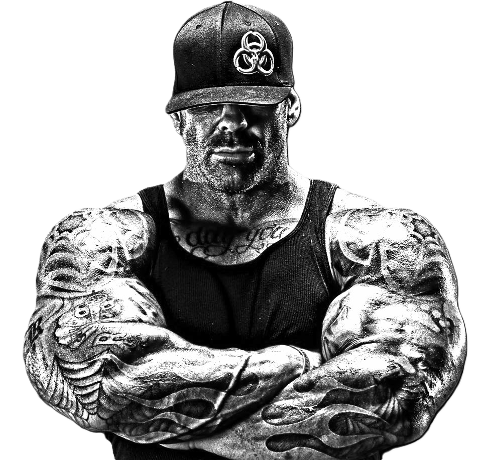 muskulöser Bodybuilder nach der Einnahme von Anabolika