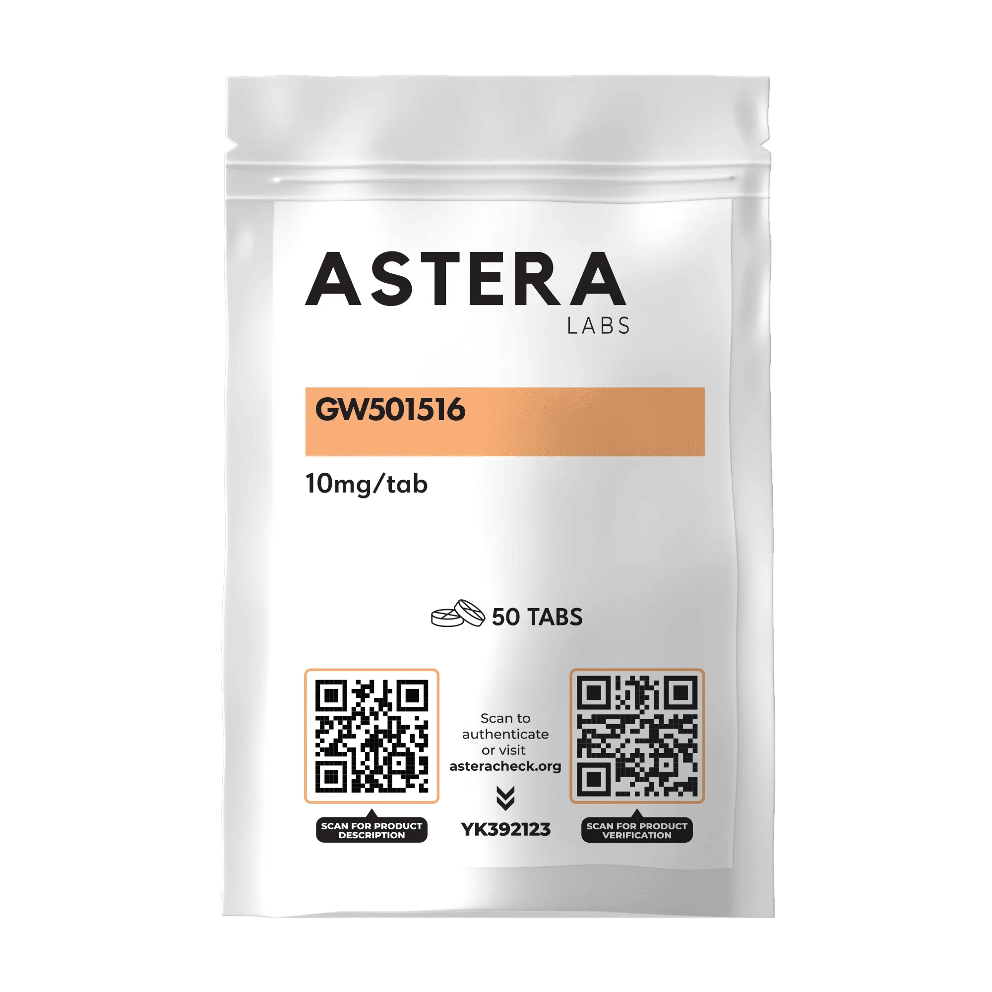GW501516 Cardarine Astera Labs 10 mg pro Tablette – Beutel mit 50 Tabletten
