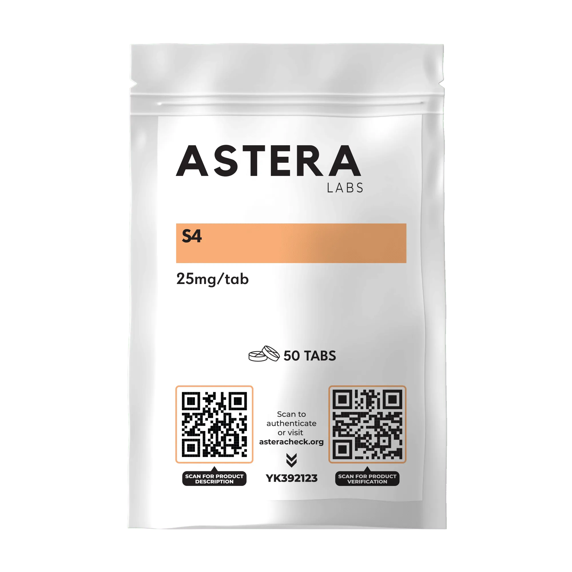 S4 Andarine Astera Labs 25 mg pro Tablette – Beutel mit 50 Tabletten