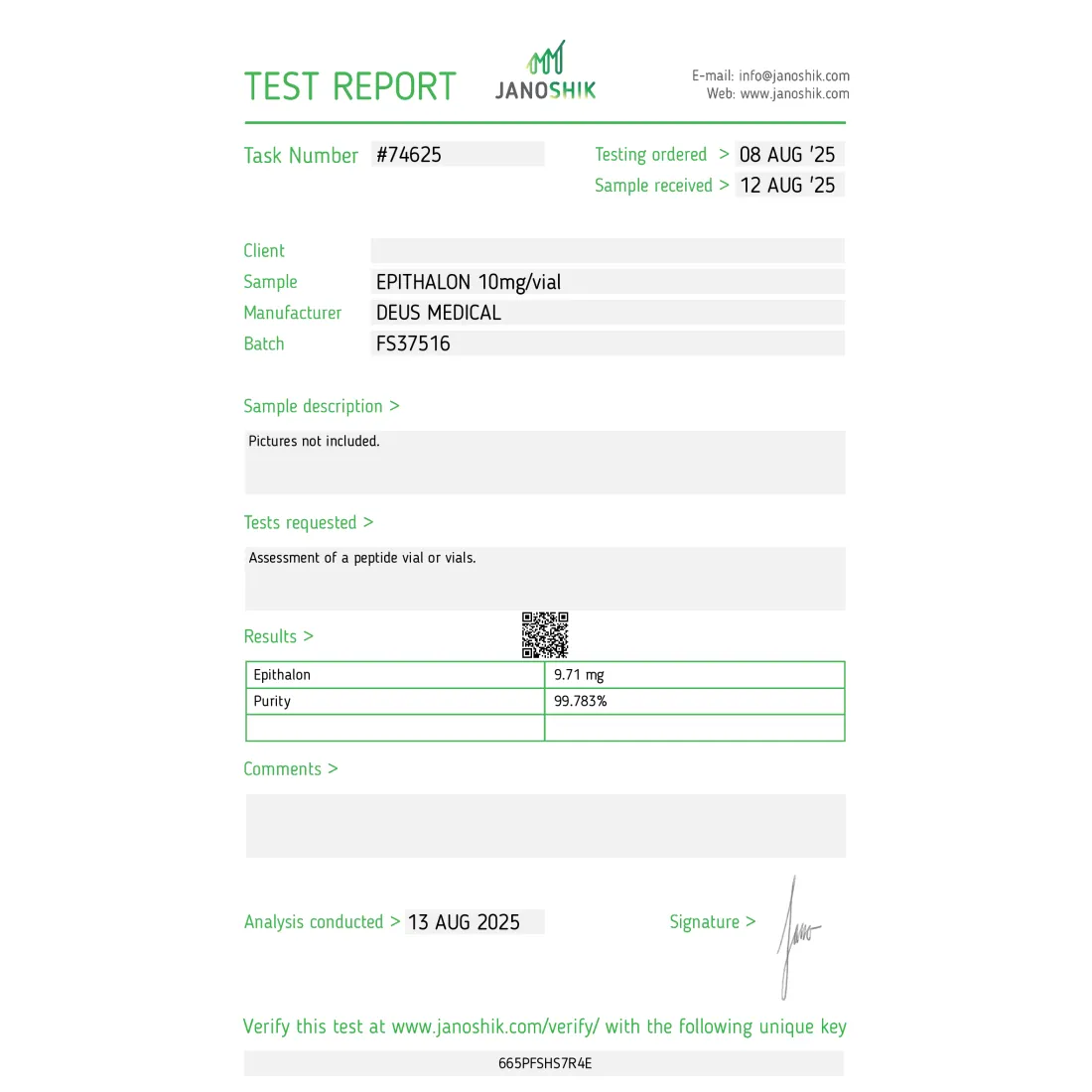 EPITHALON (EPITHALAMINE) PEPTIDE Deus Medical 3 EPITHALON (EPITHALAMINE) PEPTIDE Deus Medical – Bild 3