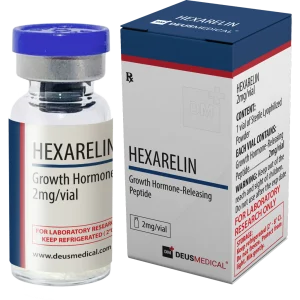 Hexarelin 5 mg Deus Medical – starker GH-Secretagoge für massive Ausschüttung von Wachstumshormon & IGF-1, gesteigerte Kraft, Muskelmasse und Fettabbau – subkutan injizierbar, 4-6-Wochen-Kur
