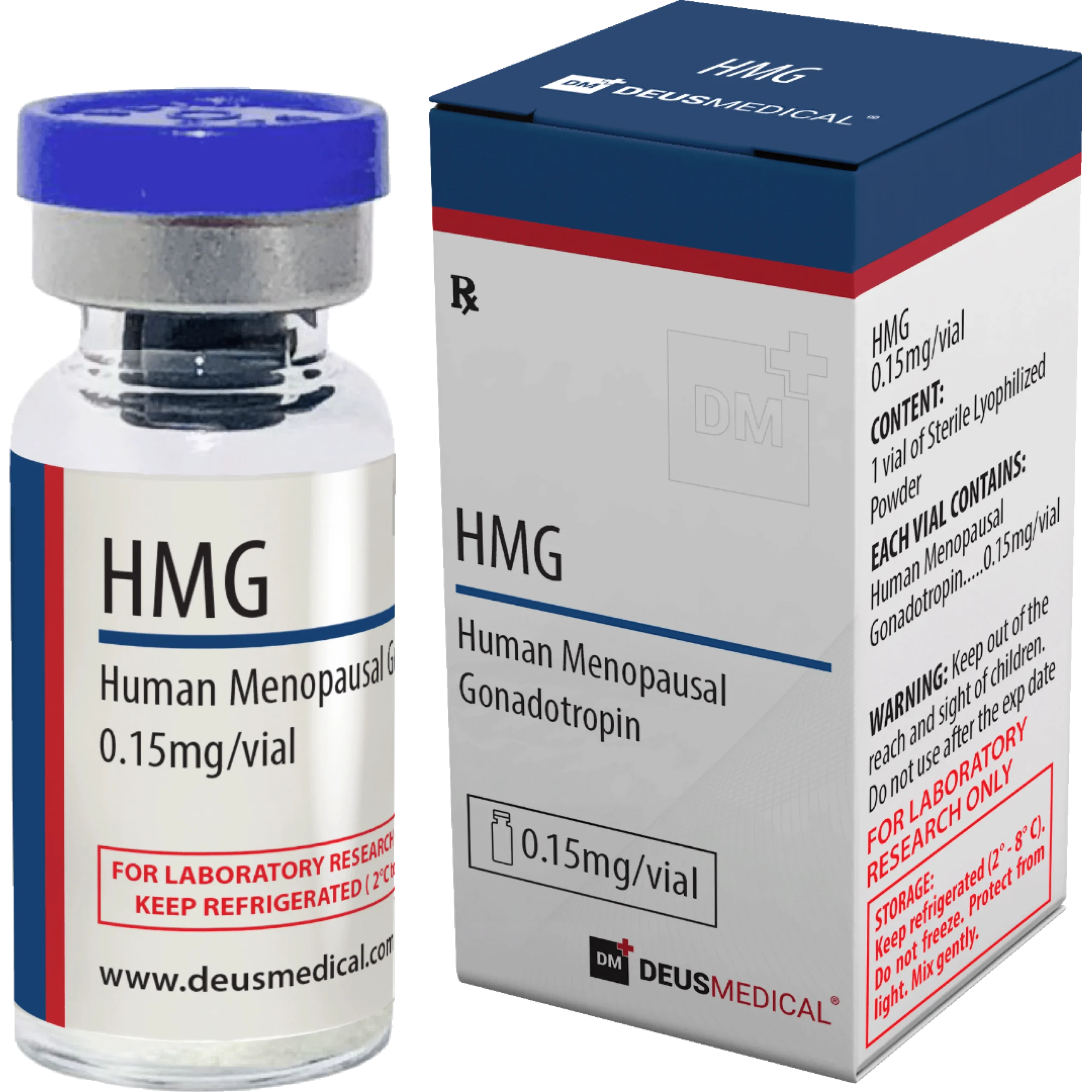 HMG (Human Menopausal Gonadotropin) Deus Medical 1 HMG Human Menopausal Gonadotropin Deus Medical – 75 IU Fertig-Pen (LH 75 IU + FSH 75 IU) zur kompletten Stimulation der Testes, Spermatogenese und natürlichen Testosteron-Produktion in der Post-Cycle-Therapie oder beim Kinderwunsch
