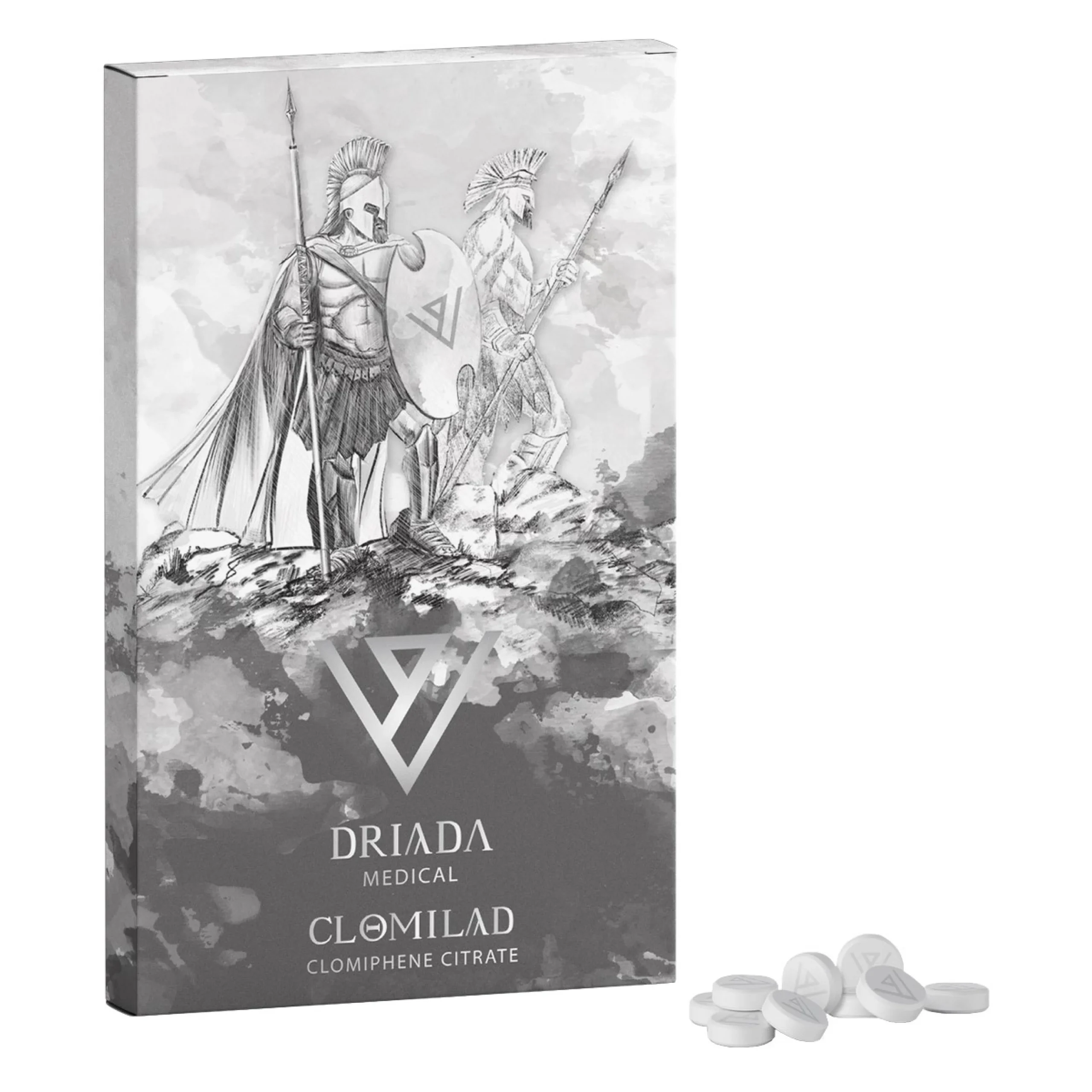 Clomilad 25 mg (Clomiphene Citrate) Driada Medical 1 Clomilad 25 mg Clomiphene Citrate Driada Medical – 50 Tabletten à 25 mg selektiver Östrogenrezeptor-Modulator zur Wiederherstellung der natürlichen Testosteron-Produktion, Förderung von LH/FSH und Sicherung der Kur-Erfolge während der Post-Cycle-Therapie