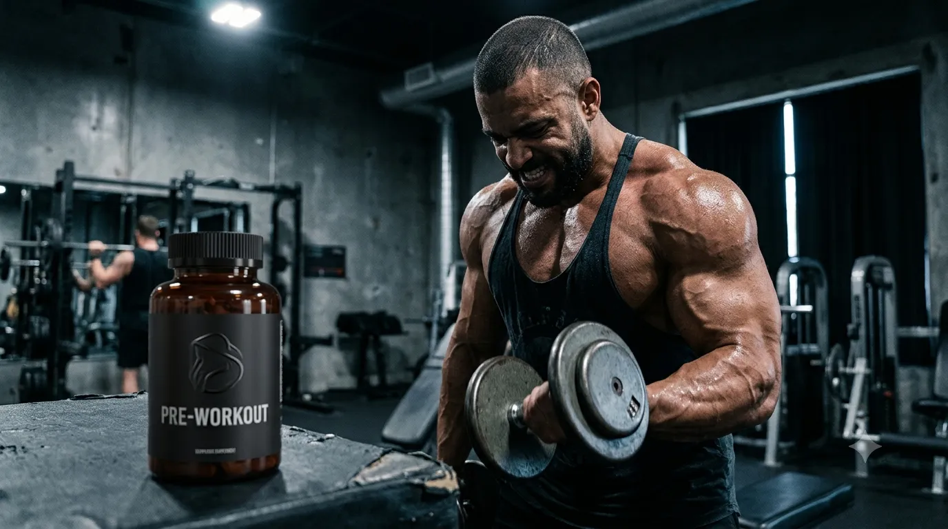 Anadrol Kur Plan – Extreme Masse und Kraft 1 Muskelstarker Athlet im Fitnessstudio während eines Anadrol-Kur-Plans mit Oxymetholon für extreme Masse und Kraftsteigerung.