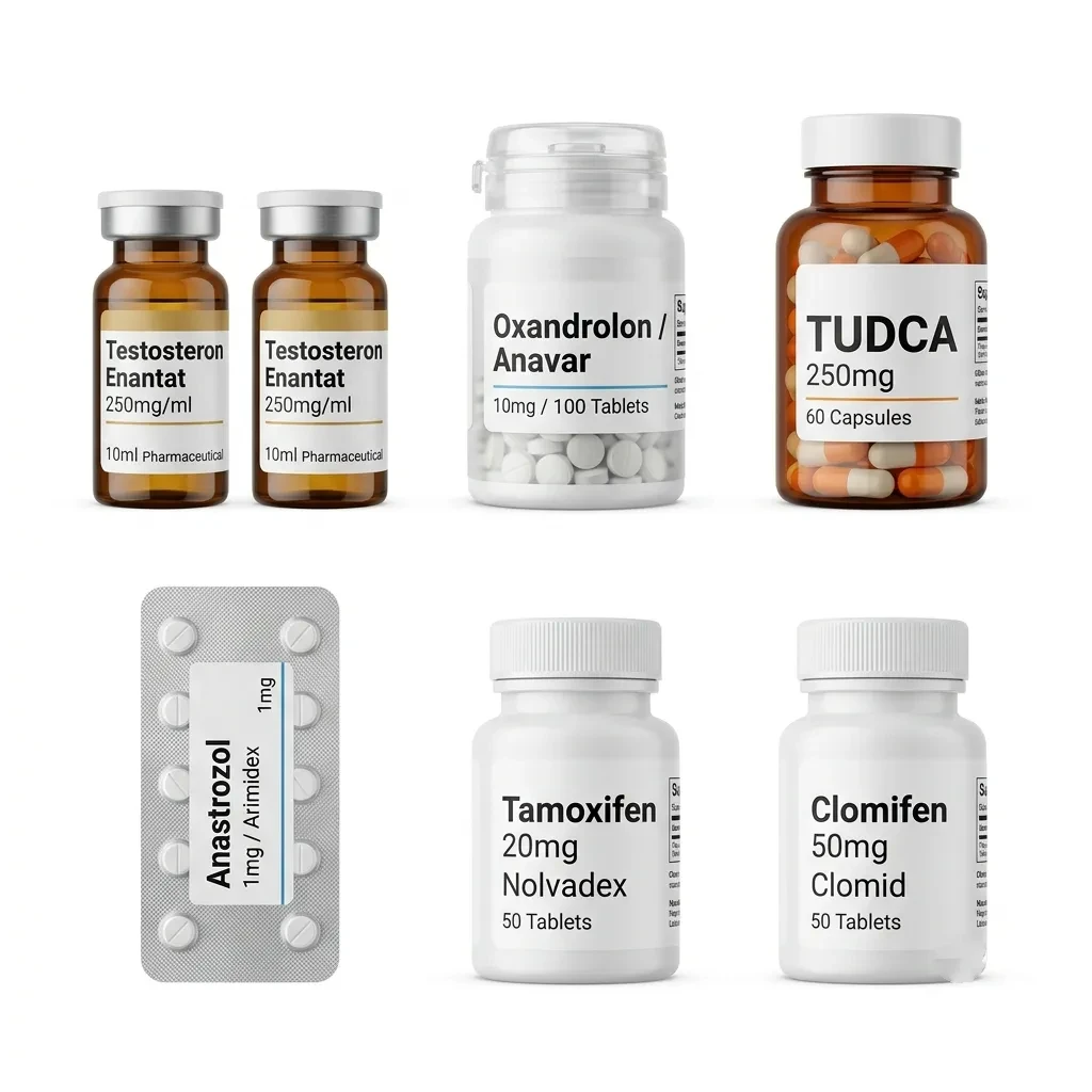 Testosteron + Anavar Kur – Anfaenger Stack 1 Testosteron-Anavar-Anfänger-Stack-Bundle-2-Produkt-Flat-Lay: zwei-Testosteron-Enantat-250mg-10ml-Vials und Oxandrolon-Anavar-10mg-100-Tabletten-Flasche mit TUDCA-250mg-Leberschutz neben Anastrozol-Arimidex-1mg und Tamoxifen-Nolvadex-20mg und Clomifen-Clomid-50mg-PCT – zweiter-Steroidzyklus-Rekompositionsstack: 400mg-Testosteron-wöchentlich-12-Wochen, Anavar-40mg-täglich-Wochen-1-8, SHBG-Reduktion-50-Prozent-freies-Testosteron, 5-8-kg-fettfreie-Masse, Anastrozol-bei-Bedarf