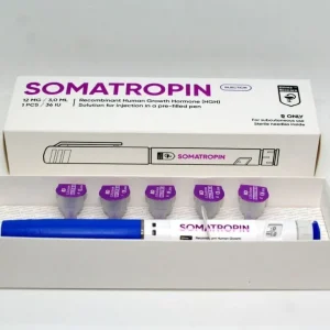 HGH Somatropin vorgefüllter Pen 36 IU von Hilma Biocare, rekombinantes Wachstumshormon für Regeneration, Fettabbau und Anti-Aging, subkutane Injektion täglich.