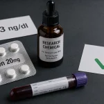 Generischer-SARM-Amber-Dropper mit PCT-Dreifach-Entscheidungsbaum – Tamoxifen-Blisterpack-PCT-nötig links (LGD-RAD-140-S-23), Blutabnahme-Vacutainer-Bluttest-entscheidet Mitte (Ostarine-diskutabel) und grüne-Haken-Karte-keine-PCT rechts (SR9009-Cardarine-nicht-hormonell) mit Rodriguez-2024-plus-273-ng-dl-SERM-Wirksamkeits-Slip – kein-pauschales-PCT-Ja-oder-Nein, Tamoxifen-Clomifen-Enclomifen-SERM-Vergleich, Basaria-2013-LGD-5-Wochen-Erholung, 67-90-100-Prozent-Erholung-6-12-24-Monate-ohne-PCT, § 48-AMG-Rx-Pflicht